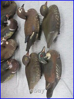14 Vintage HUNTING DUCK DECOYS with WEIGHTS Made in ITALY