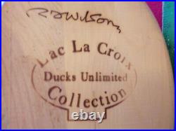 17in Carved Ducks Unlimited Pintail Duck Decoy Lac La Croix R. D. Wilson Leaded