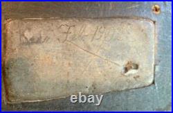 1902 RARE HOLLOW PREMIER BLACK MASON DECOY Dated/Signed Inset weight NY STATE
