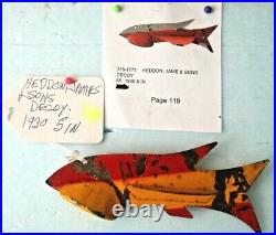 1930 James Heddon & Sons 5 Metal Folk Art Fish Spearing Decoy Ice Fishing Lure