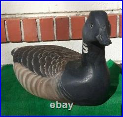 1967 Carved Hunting Brant DuCk Goose Decoy Signed Ward Brothers Crisfield MD