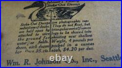 2 Johnson's folding DUCK Decoys by WM. R. Johnson Co. Inc. Mallards
