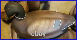 7 Vintage Hunting Inflatable Duck Rubber Decoys REX MFG. CO. + Stakes