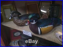 AWESOME ANTIQUE VINTAGE DUCK DECOY wood ducks John day cecilton Maryland 2005