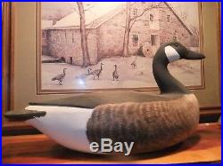 A J Birdsall signed Canada Goose solid decoy NJ carver, Decoy minty Del River