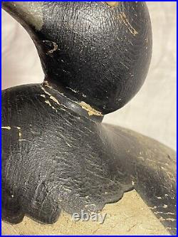 Antique Carved Wooden Duck Decoy Mason with Original Paint