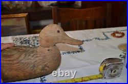 Antique Duck Decoy, Hand craved and Painted with glass eyes