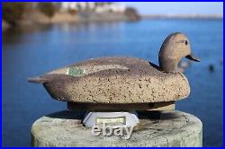 Antique Green-Winged Teal Hen Hand Carved Duck Decoy