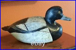 Antique Ira Hudson Bluebill Drake Wood Duck Decoy