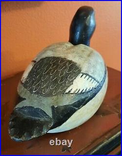 Antique Ira Hudson Bluebill Drake Wood Duck Decoy