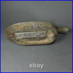Antique Primitive Escaped Drifted Wood Duck Decoy Water Logged Worn