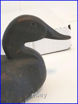 Antique Solid Wood Working Canvasback Diving Duck Decoy 1950 or older / Hollow