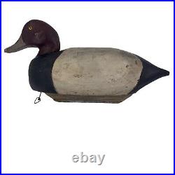 Antique Vintage Canvasback/ Redhead Drake Duck Decoy, working decoy, glass eyes
