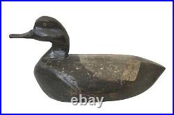 Antique Vintage Old Wooden Canvasback Duck Decoy Hand Carved Painted