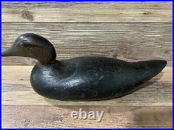 Antique Vintage Wood Duck Decoy MASON Black Duck Drake Challenge