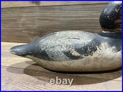 Antique Vintage Wood Duck Decoy MASON Blue Bill Drake