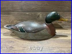 Antique Vintage Wood Duck Decoy MASON Mallard Drake