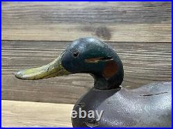 Antique Vintage Wood Duck Decoy MASON Mallard Drake Challenge