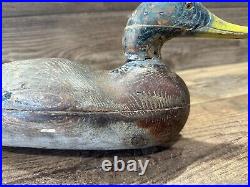 Antique Vintage Wood Duck Decoy MASON Mallard Drake - Challenge