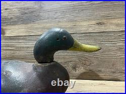 Antique Vintage Wood Duck Decoy MASON Mallard Drake Challenge
