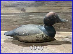 Antique Vintage Wood Duck Decoy MASON Redhead Blue Bill Standard