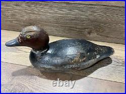Antique Vintage Wood Duck Decoy MASON Redhead Drake Standard