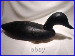 Antique Wood Duck Decoy Maine 1930s- Early 1940s Hand Carved Unique