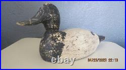 Antique, Wooden Decoy With Metal Tack Eyes