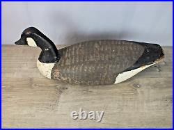 Antique Working Decoy Full Size Canadian Goose w Origional + Old Painted Surface