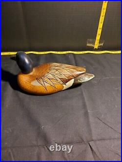 Blue Winged Teal Decoy Hand-Painted Signed