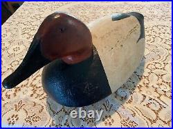 Canvasback Duck Decoy, Ts Stamped On Underside, Unknown Carver