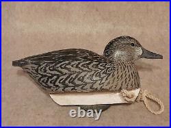 Carved Cork Hunting Gadwall Duck Decoy branded Signed Grayson Chesser Virginia