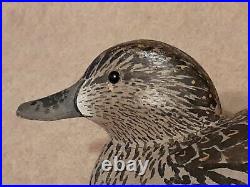 Carved Cork Hunting Gadwall Duck Decoy branded Signed Grayson Chesser Virginia
