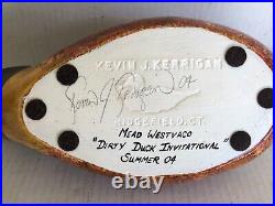 Carved Wooden Duck Decoy Kevin J Kerrigan Ridgefield CT 2004 Mead Westvaco
