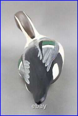Charles Jobes Vintage Hand Carved & Painted Northern Pintail Wooden Duck Decoy