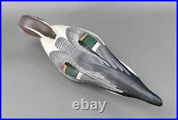 Charles Jobes Vintage Hand Carved & Painted Northern Pintail Wooden Duck Decoy