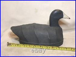 Coot decoy canvas covered Knots Island NC romie waterfield vintage branded DBH