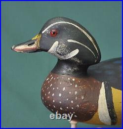 Darkfeather Freedman wood duck duck decoy antiqued hunting decoy