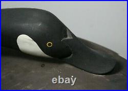 Dave Walker Signed Preening Canada Goose Working Carved Wood Duck Decoy