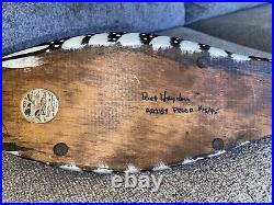 Duck Decoy Signed Bob Hayden Windy Creek Medallion Hand Painted Wood 15/95