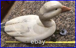 Duck decoy A Wooden Duck Original by Hadley 16long 9 H 7 W signed