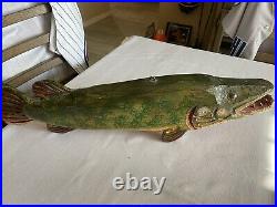 Duluth fish decoy, DFD, 27 Tooth Tiger-Muskie Spearing Decoy