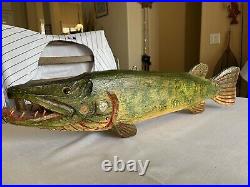 Duluth fish decoy, DFD, 27 Tooth Tiger-Muskie Spearing Decoy