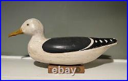Early Hurley Conklin Hollow Carved Wood Herring Gull Confidence Duck Decoy