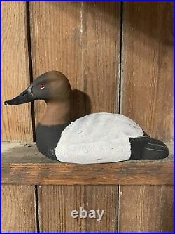 Eastern Shore Of Maryland Hand Carved Drake Canvasback Decoy