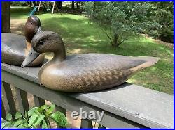 Excellent, Rare Rigmate Hollow Pintail Decoys David B. Ward CT. Signed Stamped