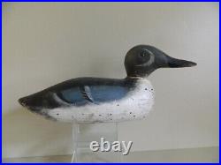 Extremely Rare Pratt Blue Winged Teal Drake Duck Decoy, Not Mason Nice Original