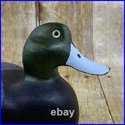 Fred Schmidt Duck Decoy Greater Scaup Vintage 80s 1983 Wood Hand Carved Boise ID
