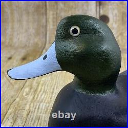 Fred Schmidt Duck Decoy Greater Scaup Vintage 80s 1983 Wood Hand Carved Boise ID
