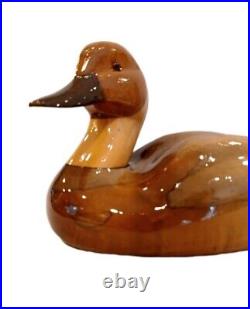 GORDON STENNETT Signed Vintage 1984 Wooden Pintail Duck Decoy Sculpture Artwork